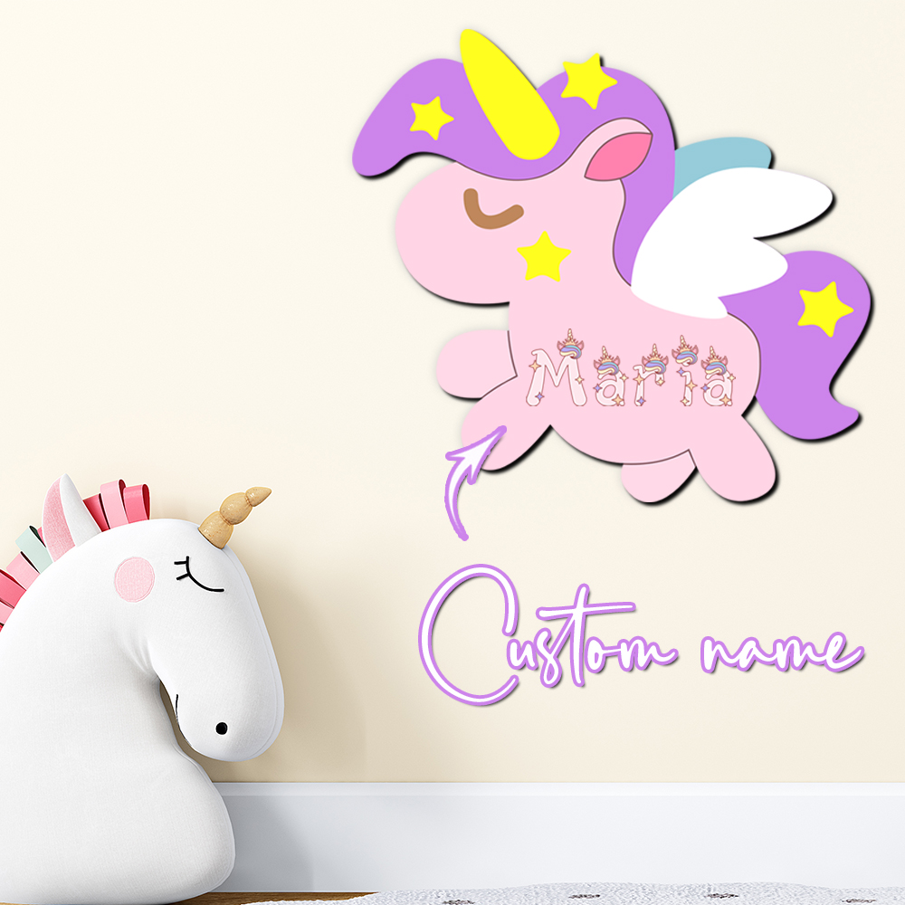Baby Nursery Name Sign - Placa de Nome Personalizada em Madeira