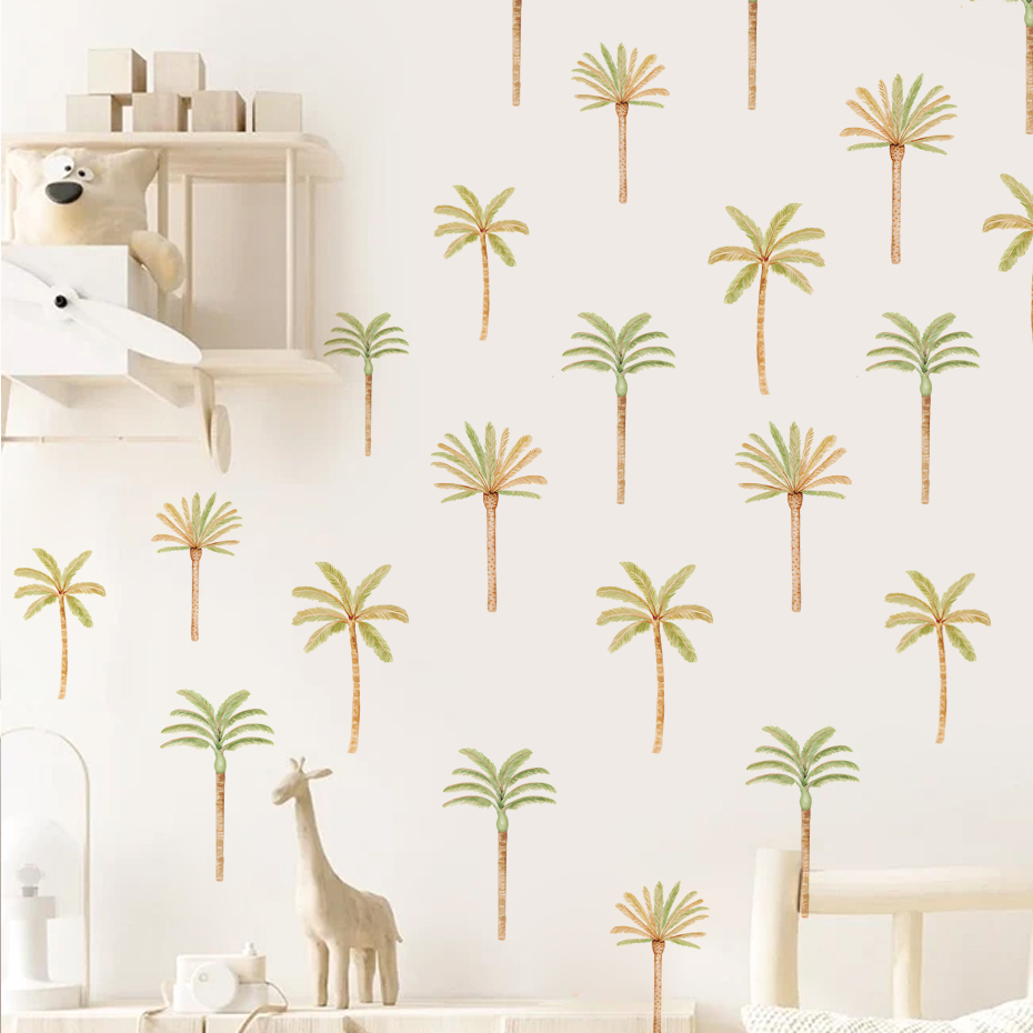 Baby Nursery Tree - Boho coqueiro palmeira adesivo de parede