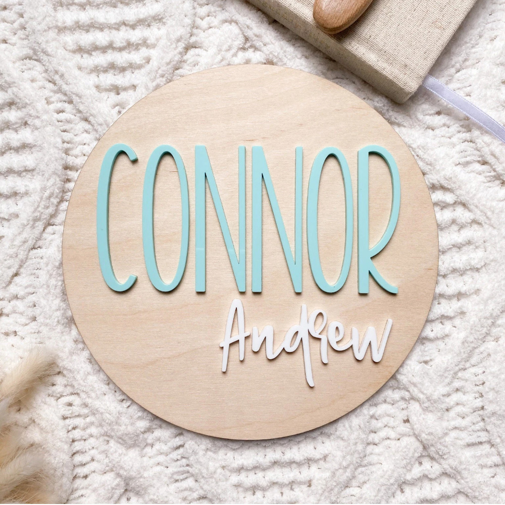 Baby Nursery Baby - Placa de anúncio de nascimento personalizada