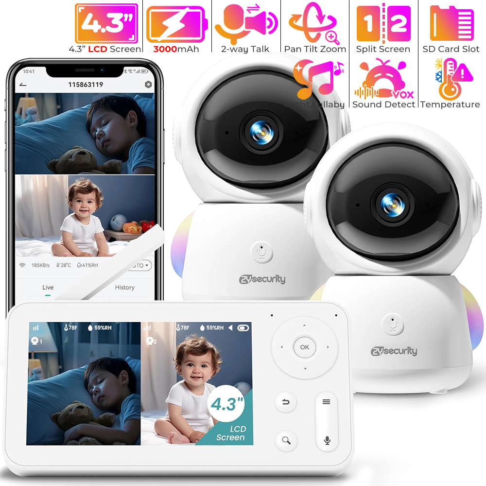 Baby Nursery Temperature - Monitor de Bebê 2K com 2