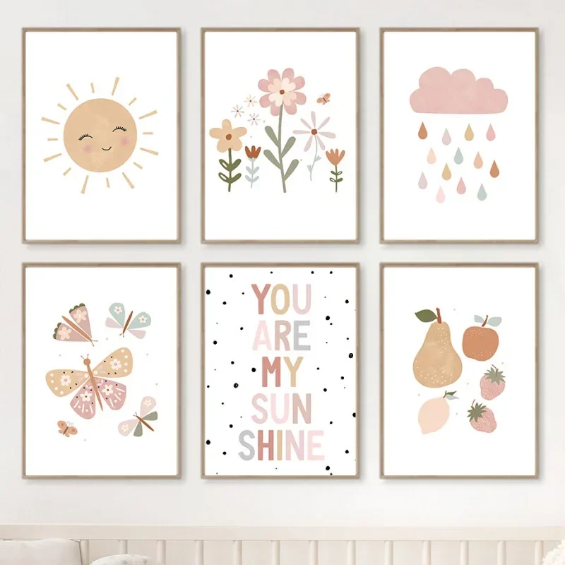Baby Nursery Pictures - 1 unidade de quadro em tela