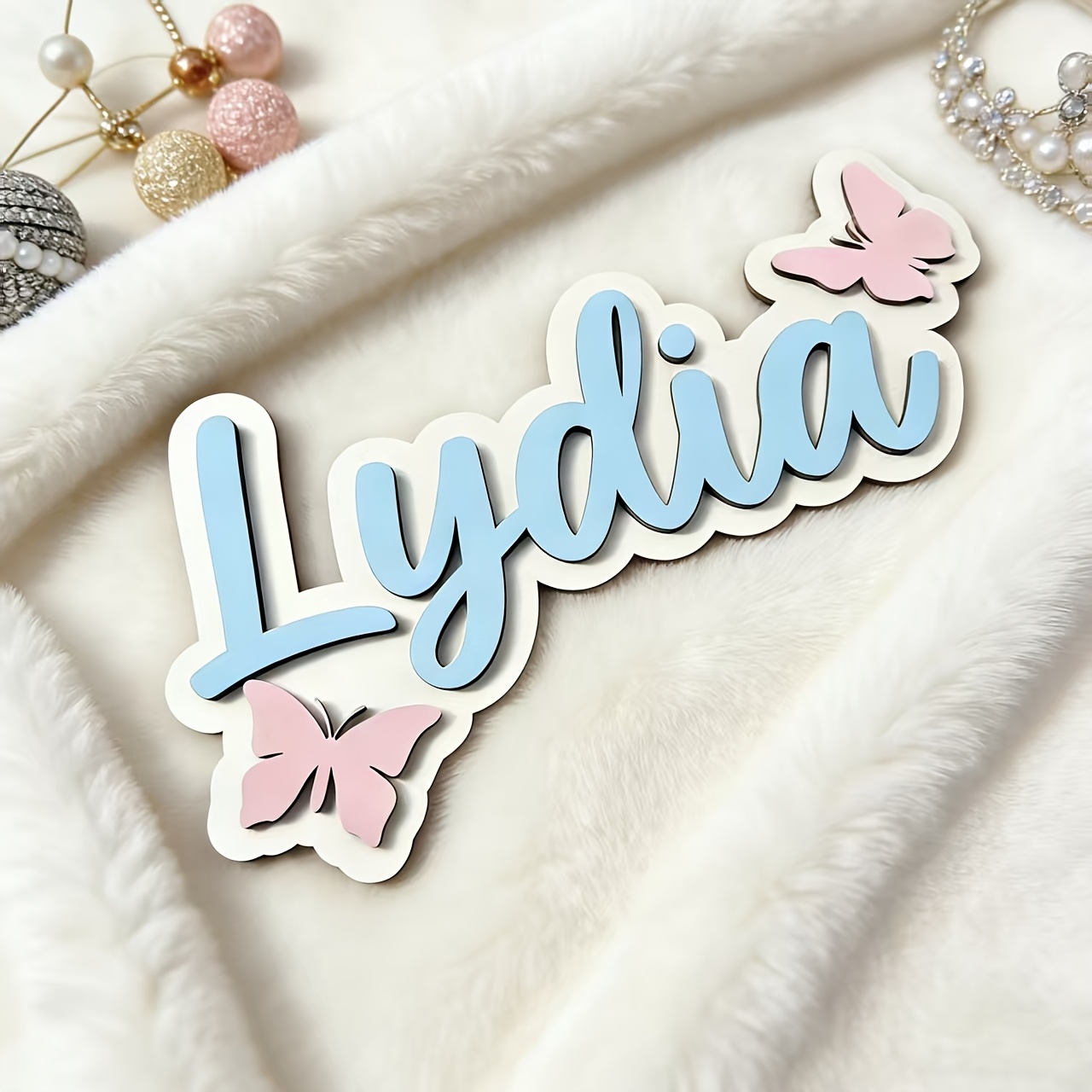Baby Nursery Baby - Placa de Porta Personalizada Azul e
