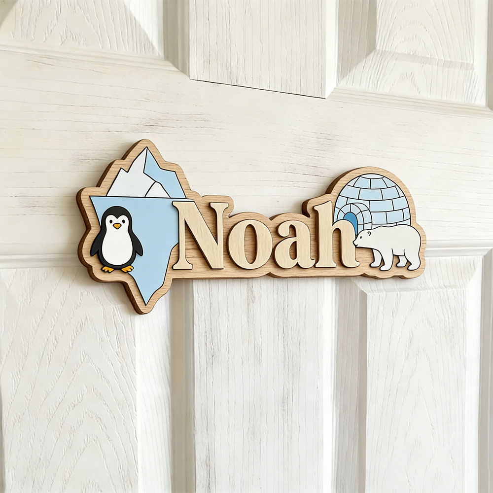 Baby Nursery Pictures - Placa de Madeira Personalizada com Nome