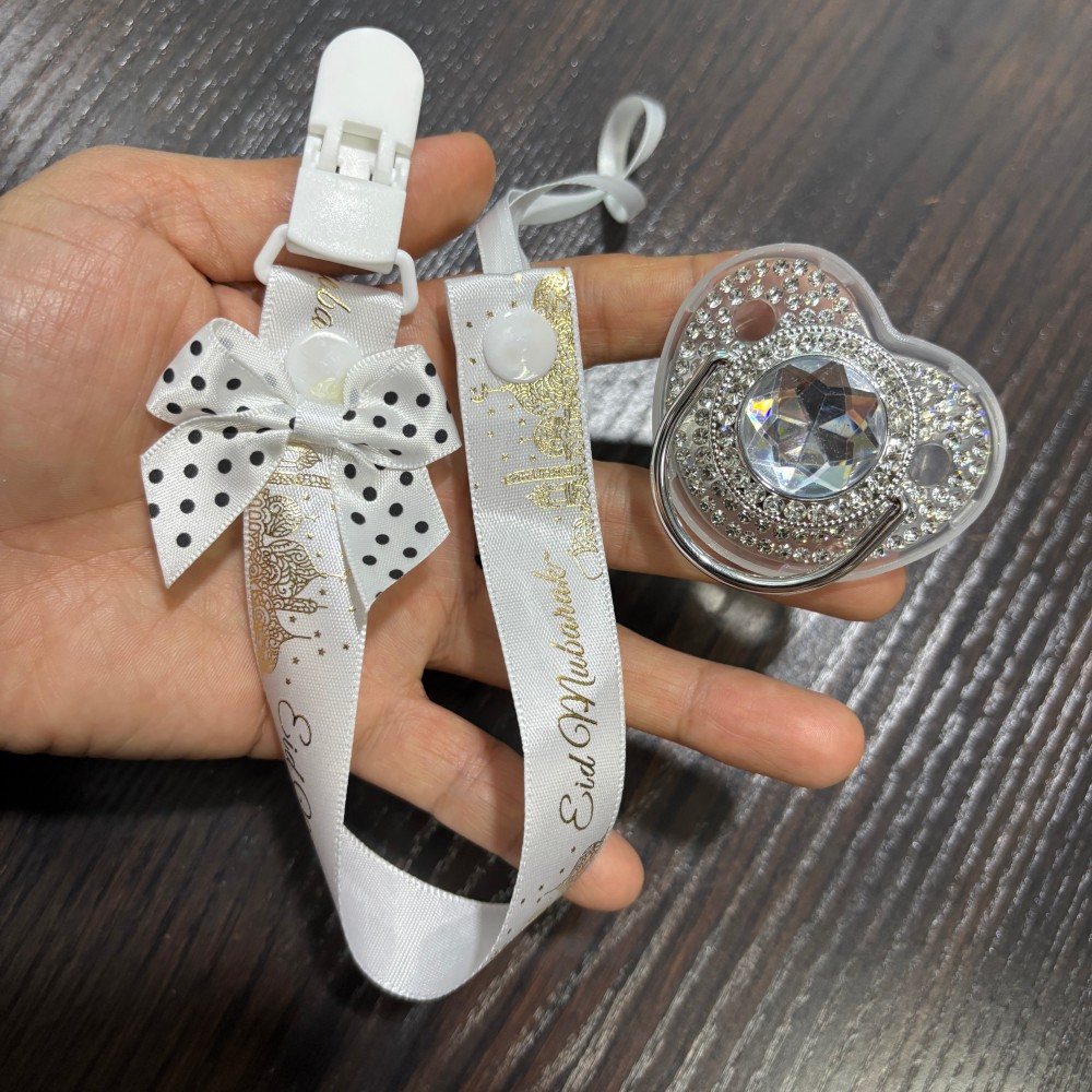 Baby Nursery Set - Chupeta e Suporte para Chupeta Dourados