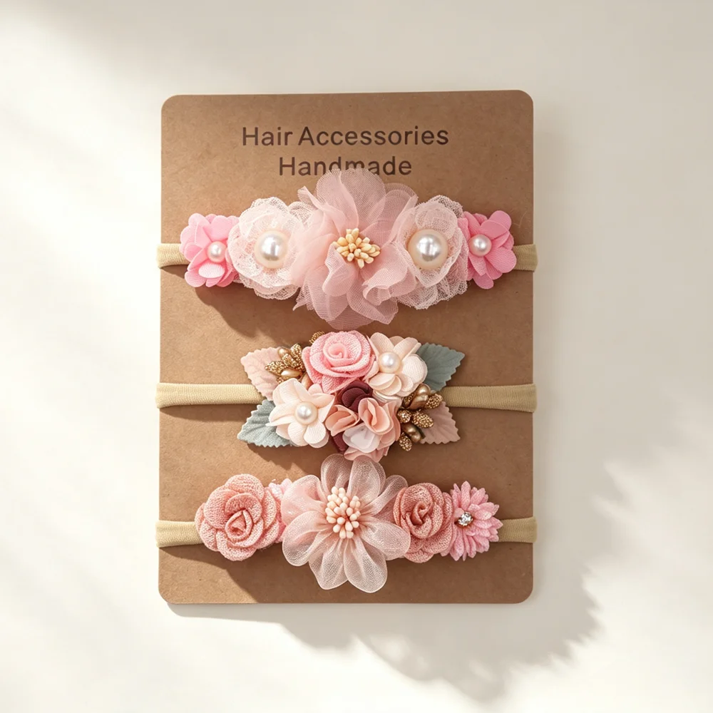 Baby Nursery Set - Conjunto de 3 Faixas de Cabelo