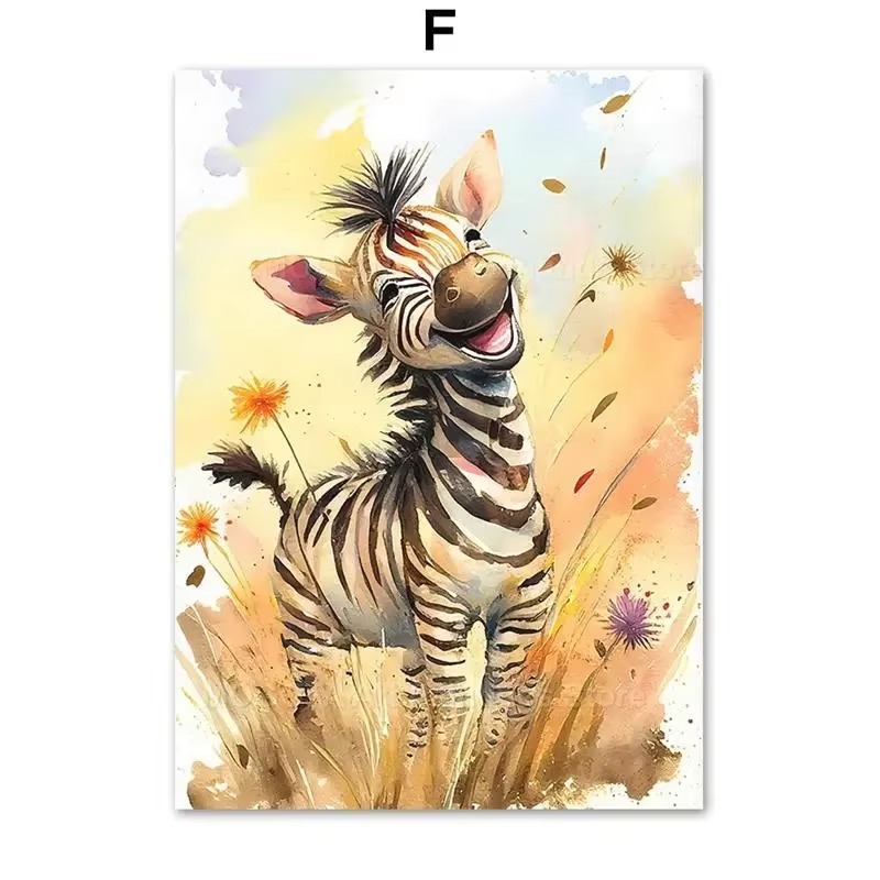 Baby Nursery Pictures - Arte de Parede em Aquarela com