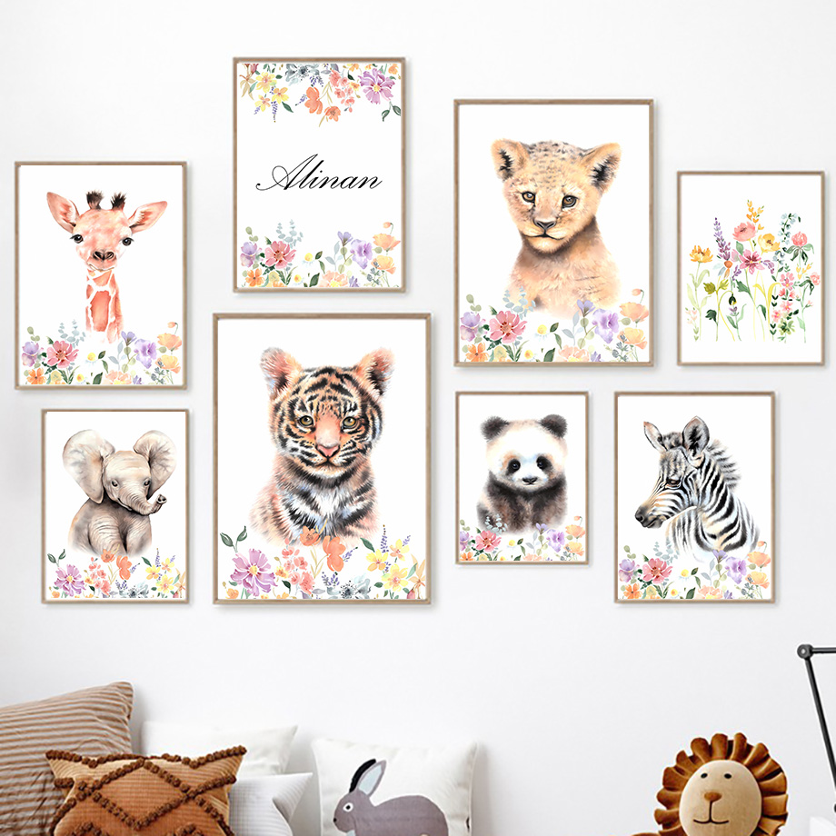 Baby Nursery Name Wall Art - Arte de Parede Personalizada com Nome