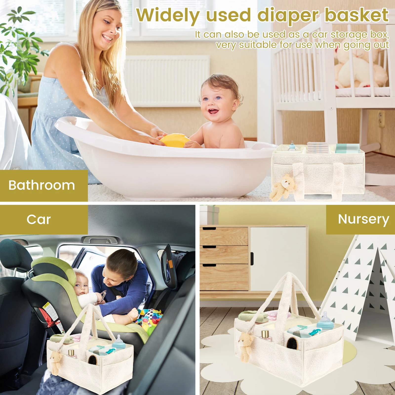 Bolsa de Fraldas para Bebê, Or - Diaper Caddy Organizer avaliação e preço