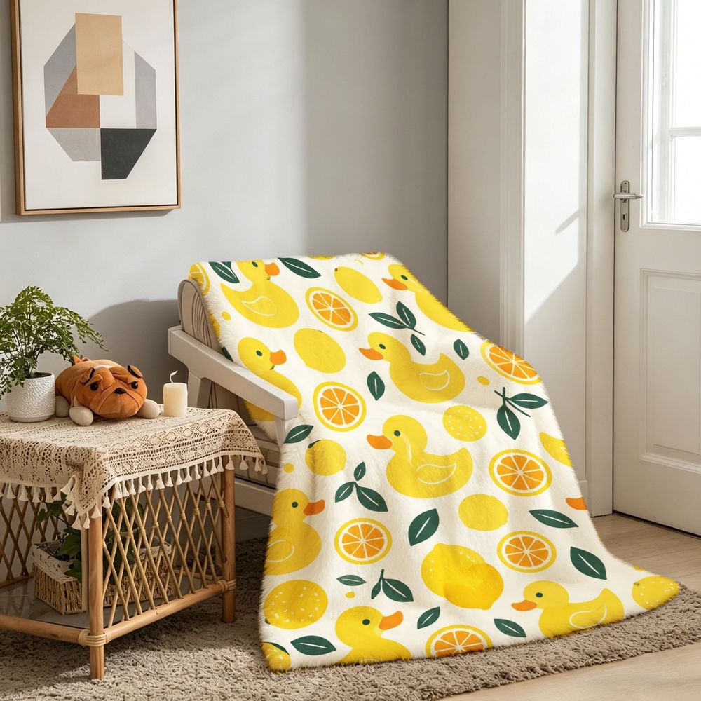 Manta decorativa com estampa d - Baby Nursery Yellow avaliação e preço