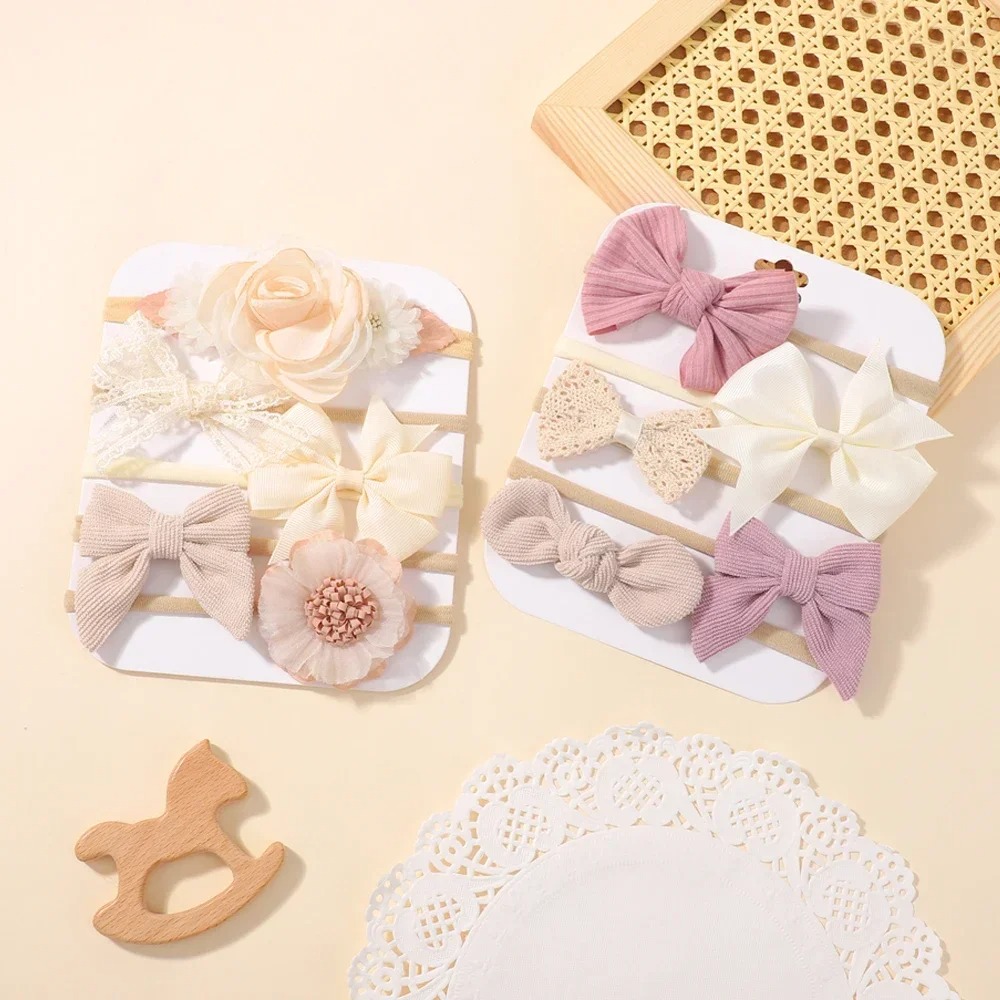 5 pçs bebê flor laço arco band - Baby Nursery Set avaliação e preço