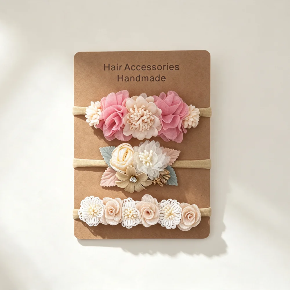 Conjunto de 3 Faixas de Cabelo - Baby Nursery Set avaliação e preço