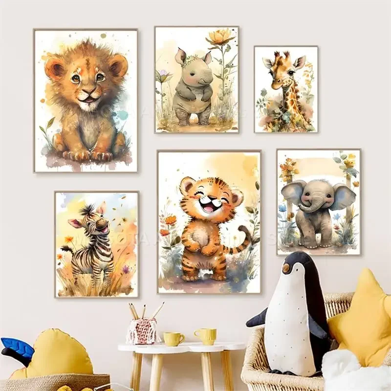 Arte de Parede em Aquarela com - Baby Nursery Pictures avaliação e preço