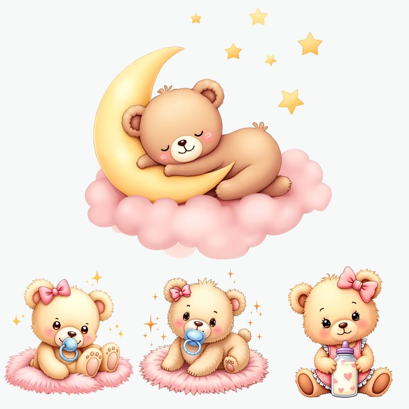 Conjunto de Adesivos de Ursinh - Baby Nursery Yellow avaliação e preço