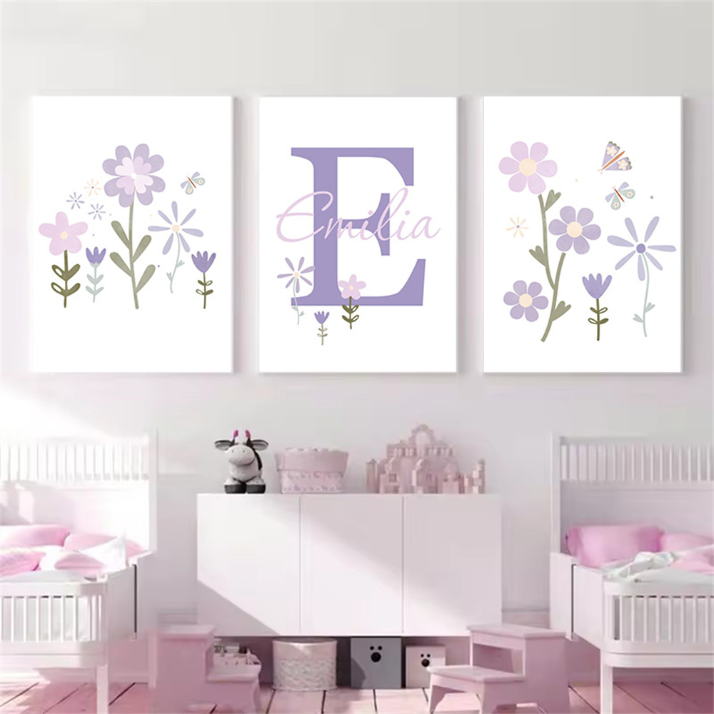 Nome da menina do bebê cartaz  - Baby Nursery Name Wall Art avaliação e preço