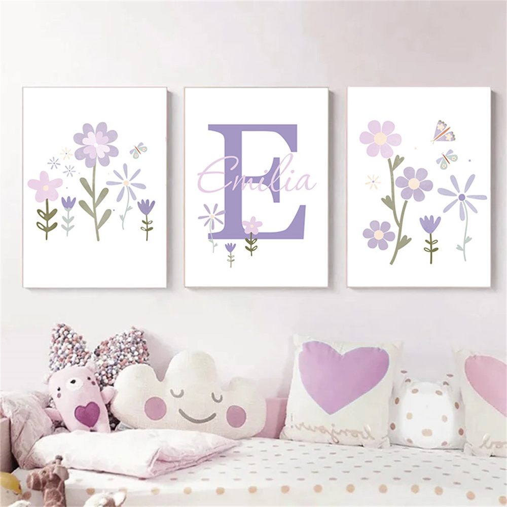 Nome da menina do bebê cartaz  - Baby Nursery Name Wall Art avaliação e preço