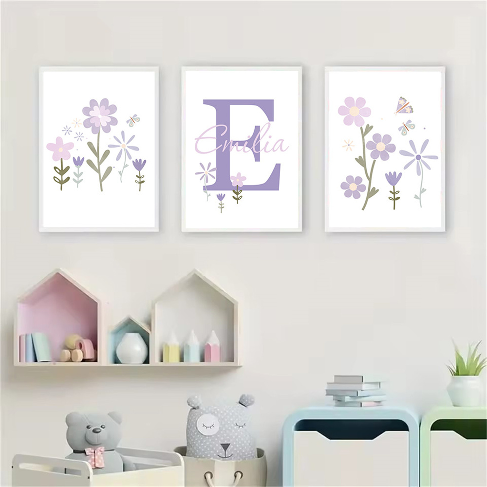 Nome da menina do bebê cartaz  - Baby Nursery Name Wall Art avaliação e preço