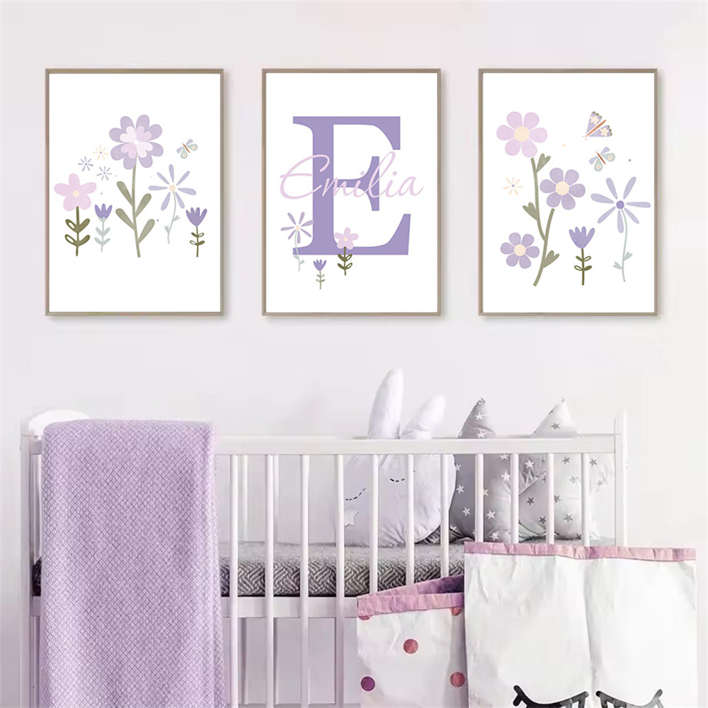 Nome da menina do bebê cartaz  - Baby Nursery Name Wall Art avaliação e preço