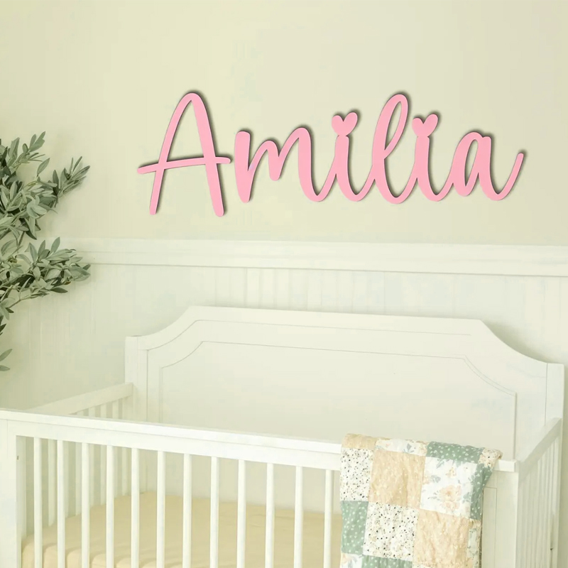Placa de Nome Personalizada em - Baby Nursery Name Wall Art avaliação e preço