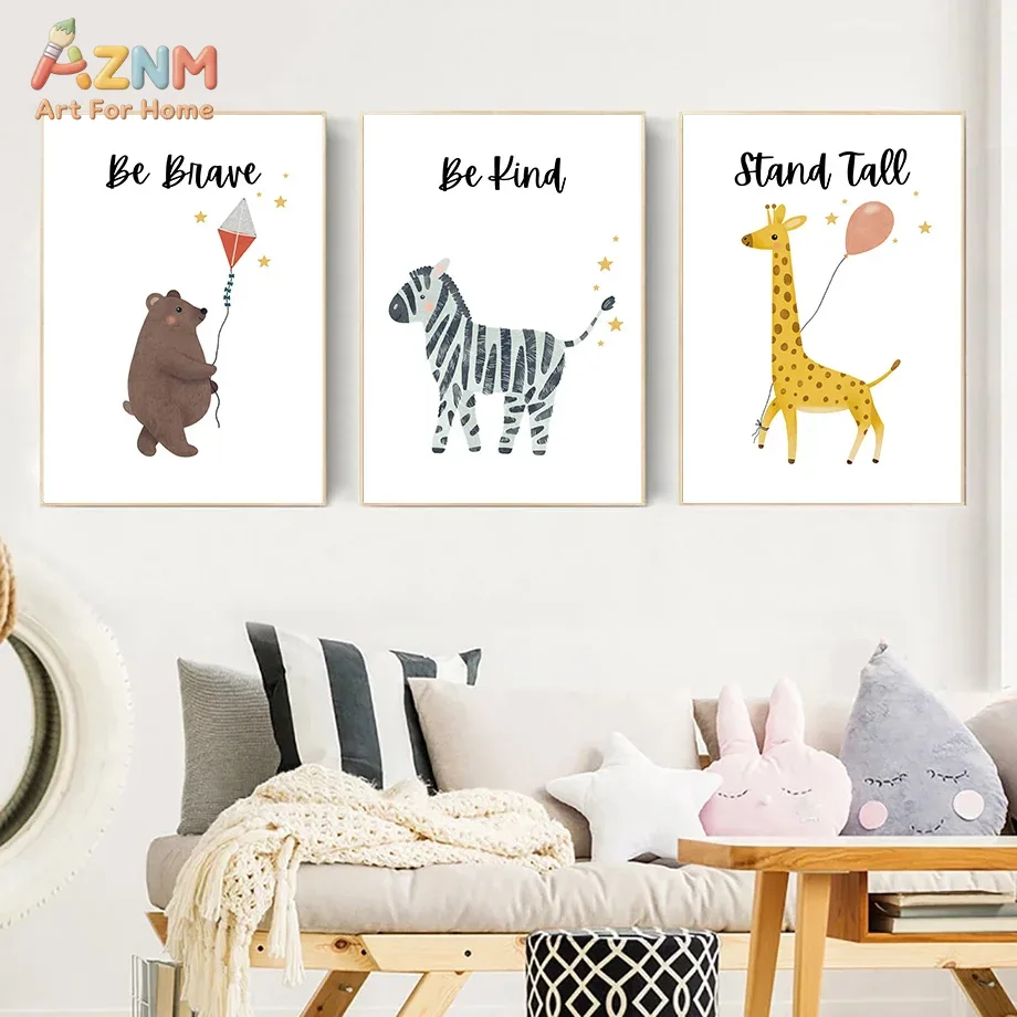 AZNM Be Brave Kind Stand Tall  - Baby Nursery Boy avaliação e preço