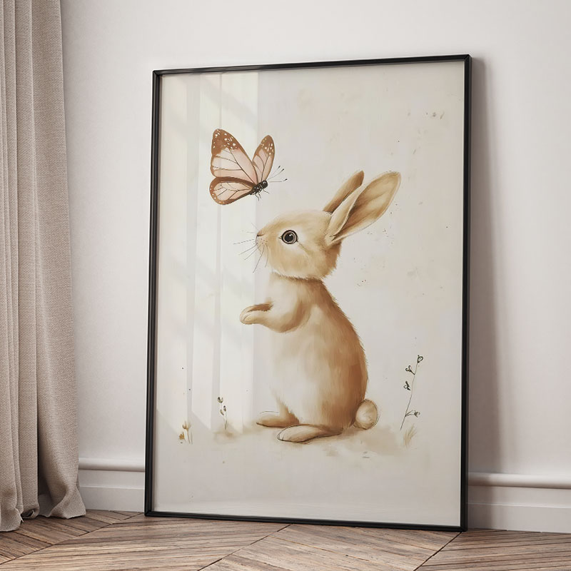 Pôster de Animais Urso Coelho  - Baby Nursery Pictures avaliação e preço