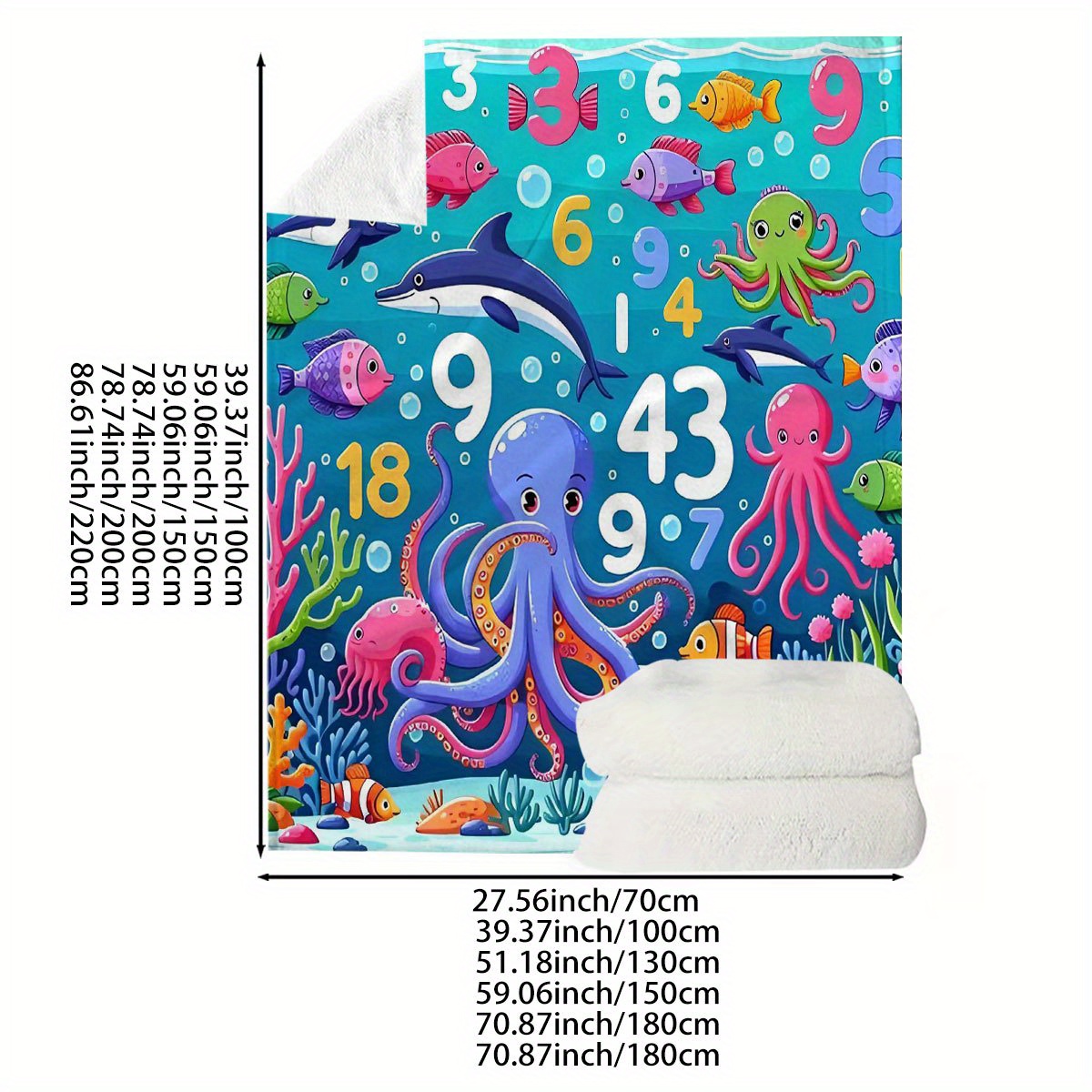 Manta Decorativa Vibrante com  - Baby Nursery Ocean Theme avaliação e preço
