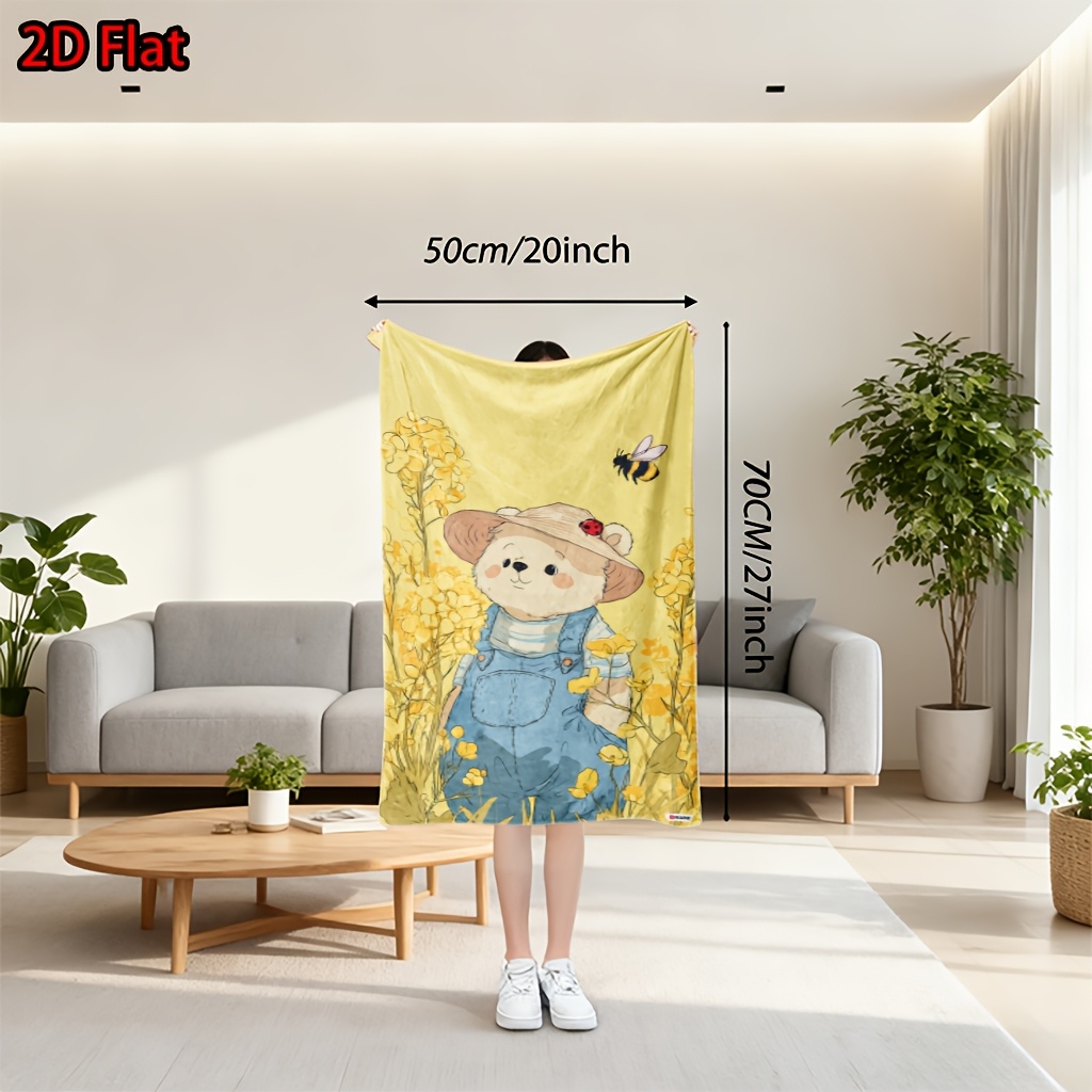 Manta Decorativa de Urso Flora - Baby Nursery Yellow avaliação e preço